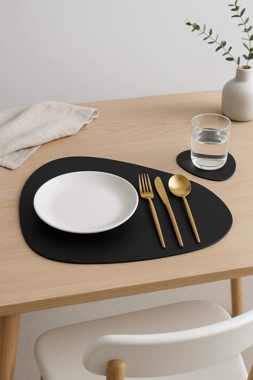Set de table cuir pu avec dessous verre - vue 3 sur 2