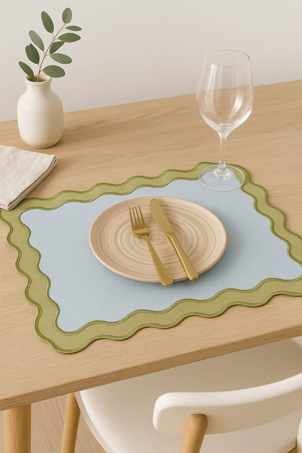 Set de table motif coquillage saint jacques coton - vue 3 sur 2