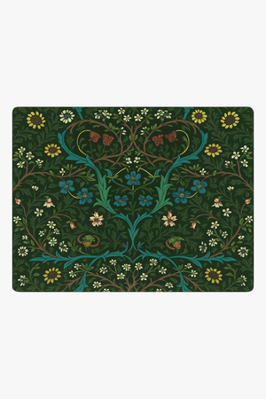 Set de table oiseaux style william morris vintage