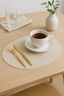 Set de table oval motif feuille style americain