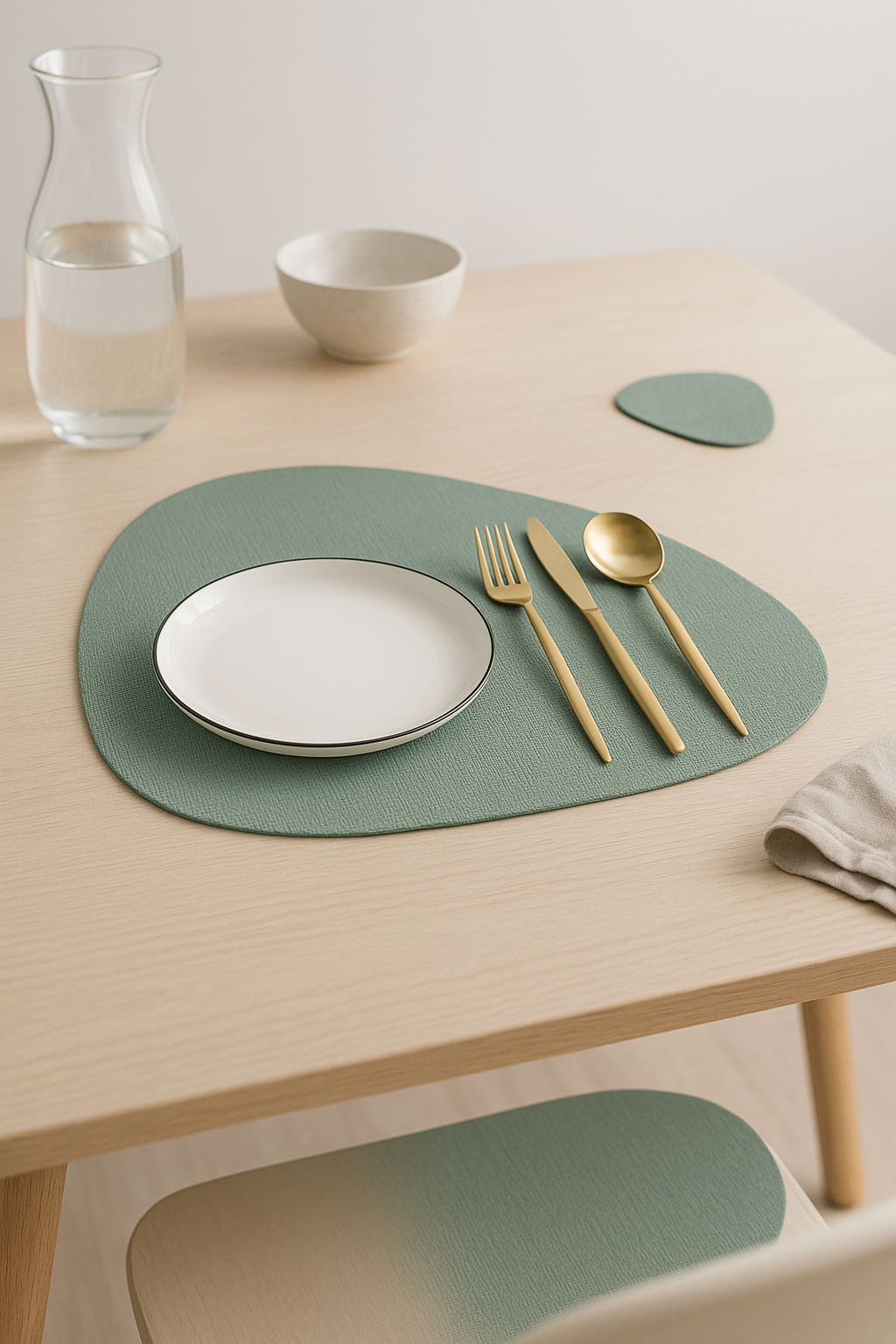 Set de table tressé lavable style moderne cuisine - vue 3 sur 2