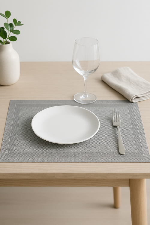 Set de table vinyle tissé antidérapant lavable