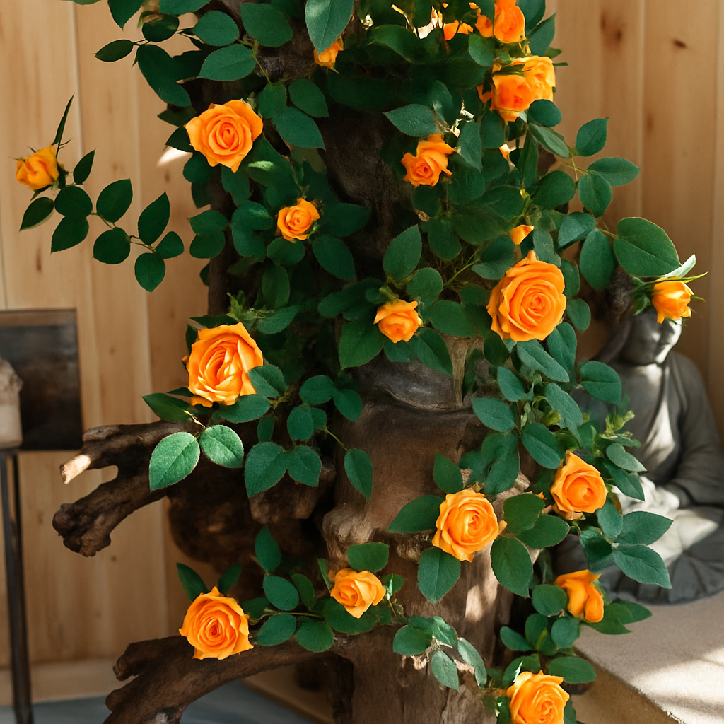 soie artificielle fleurs faux roses décoration élégante pour intérieur - vue 7 sur 11