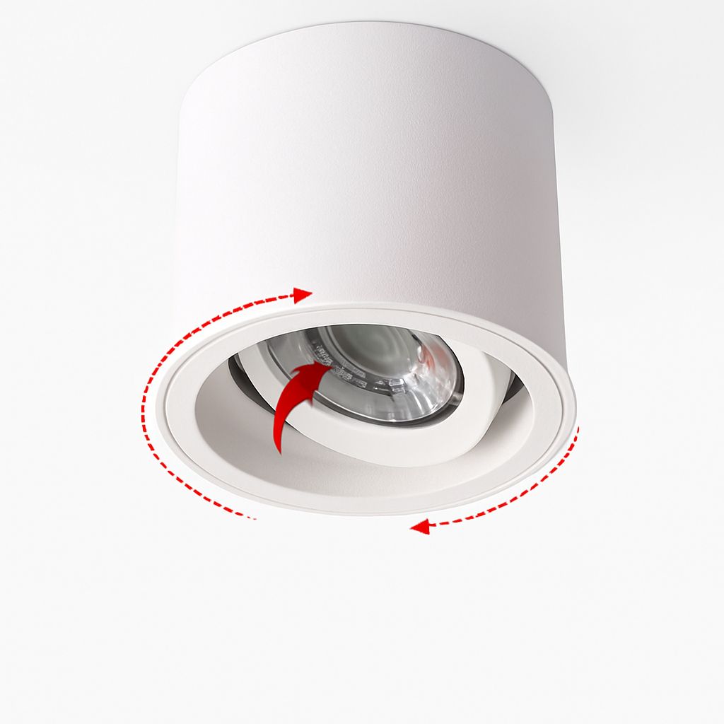Spot Downlights LED anti-éblouissants montés en Surface 7W9W12W15W20W24W Epistar puce COB Angle réglable - vue 3 sur 6