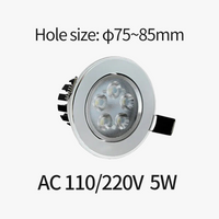 Quadratischer Mini-LED-Einbaustrahler für die Innenbeleuchtung