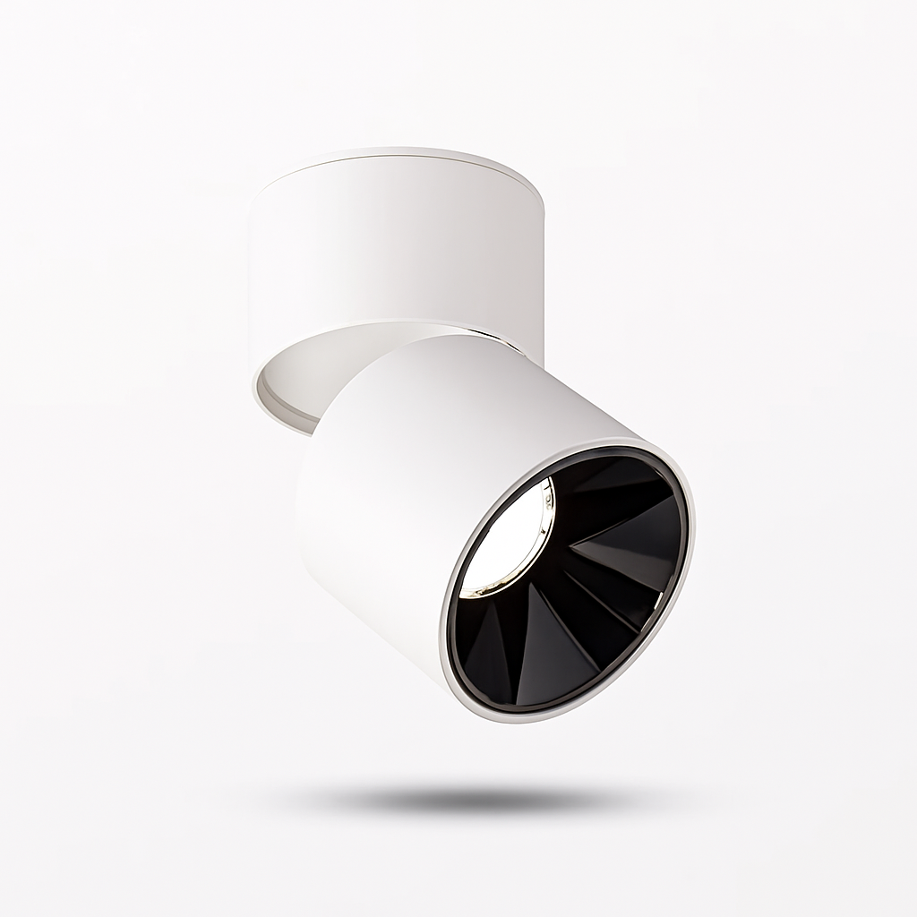 spot led dimmable anti-éblouissement pliant rotatif en surface - vue 7 sur 9