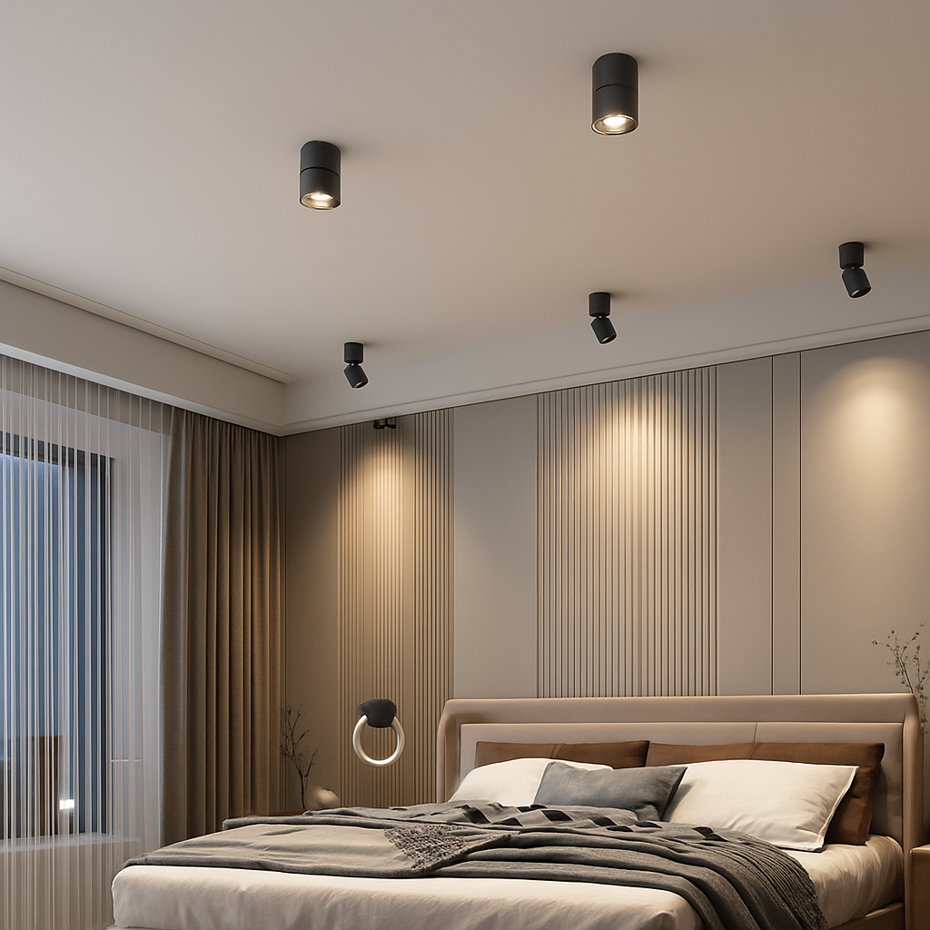 spot led dimmable anti-éblouissement pliant rotatif en surface - vue 8 sur 9