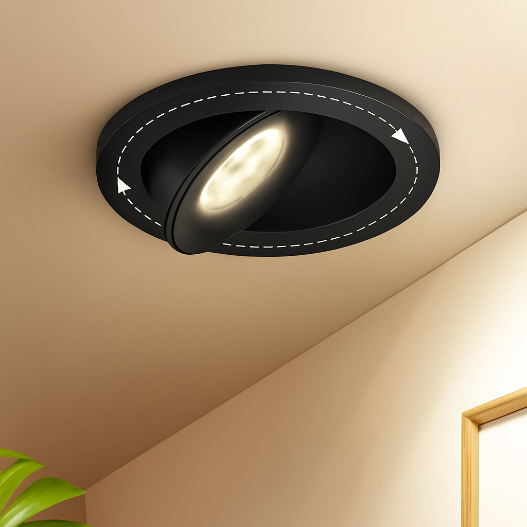 Spot Led Downlight encastré plafonnier 7W12W18W24W Dimmable blanc noir intérieur Led Spot lumière 360 ° réglable pour salon - vue 9 sur 9