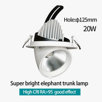 spot led encastrable avec angle de faisceau réglable pour magasin commercial