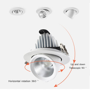 spot led encastrable réglable à 360 degrés intensité variable