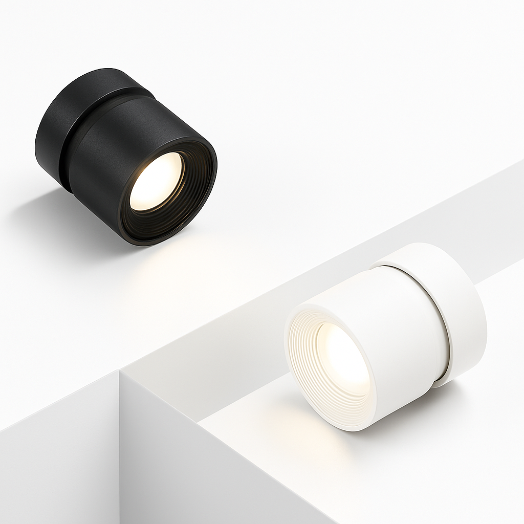 spot led moderne 360° réglable en aluminium pour intérieur - vue 3 sur 10