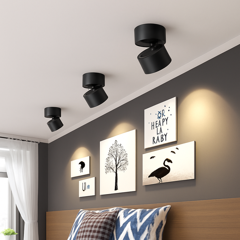 Spot LED orientable cylindrique Rotation