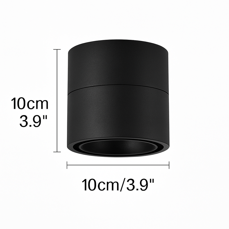 Spot LED orientable cylindrique Rotation