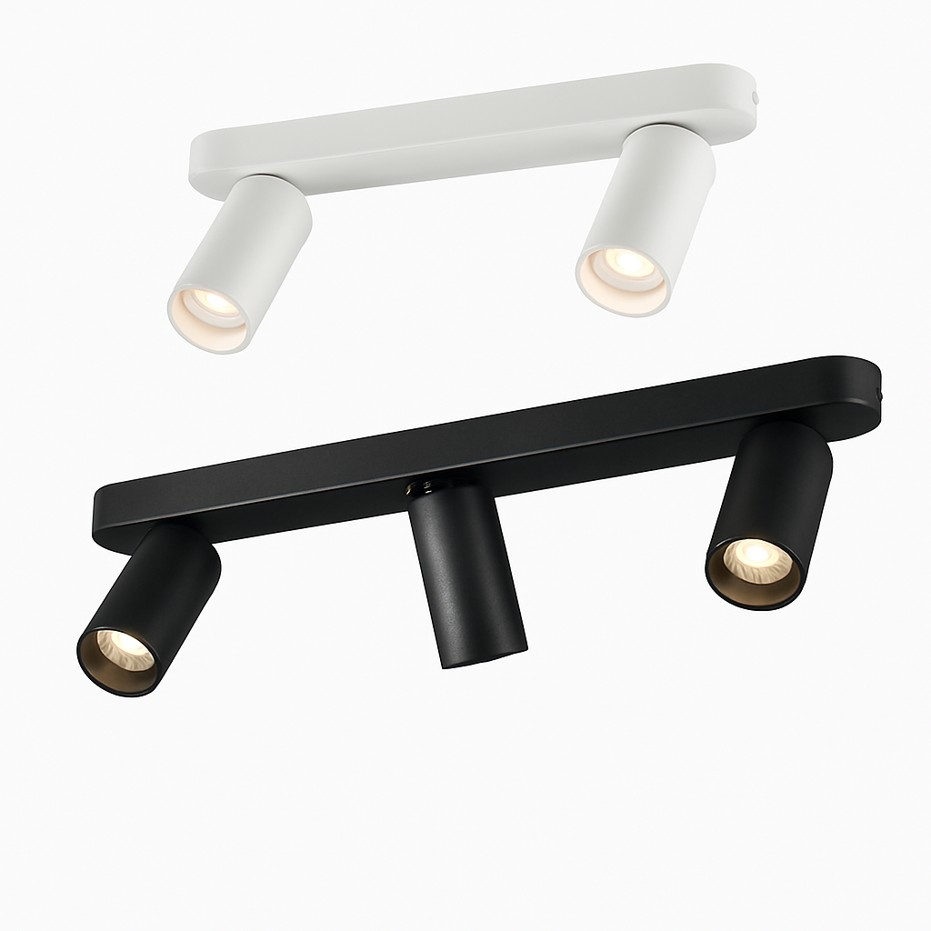 Spot moderne LED rond avec plusieurs cylindres Surface - vue 5 sur 9