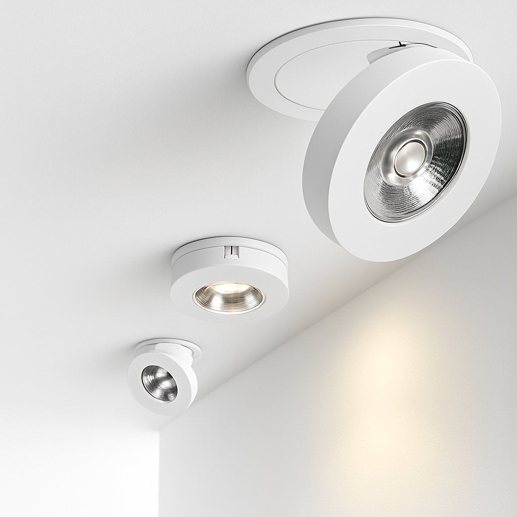 Spot moderne LED rond et orientable Slim - vue 3 sur 7