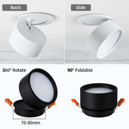 Spot rond LED avec orientation à 360° Light
