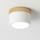 Spots LED cylindrique à base en bois Botimi