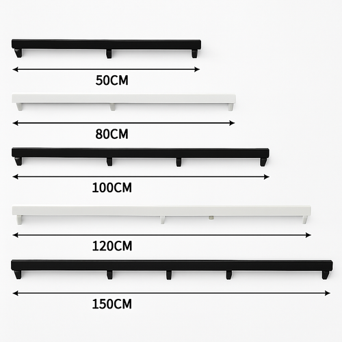 Support socle long suspension jusqu'à 5 trous (noir ou blanc)