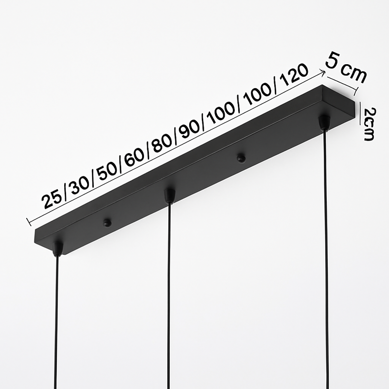 Support socle long suspension jusqu'à 5 trous (noir ou blanc)