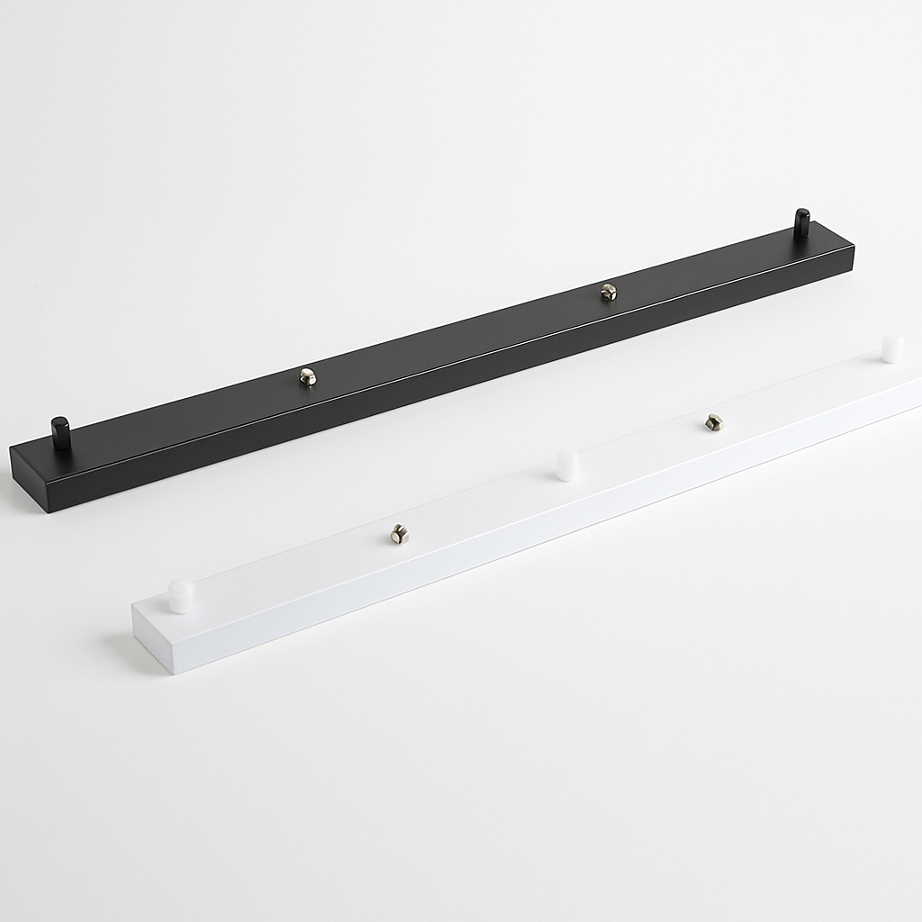 Support socle long suspension jusqu'à 5 trous (noir ou blanc) - vue 6 sur 8