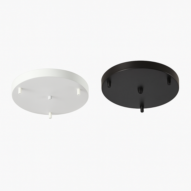 Support socle rond suspension jusqu'à 5 trous (noir ou blanc)