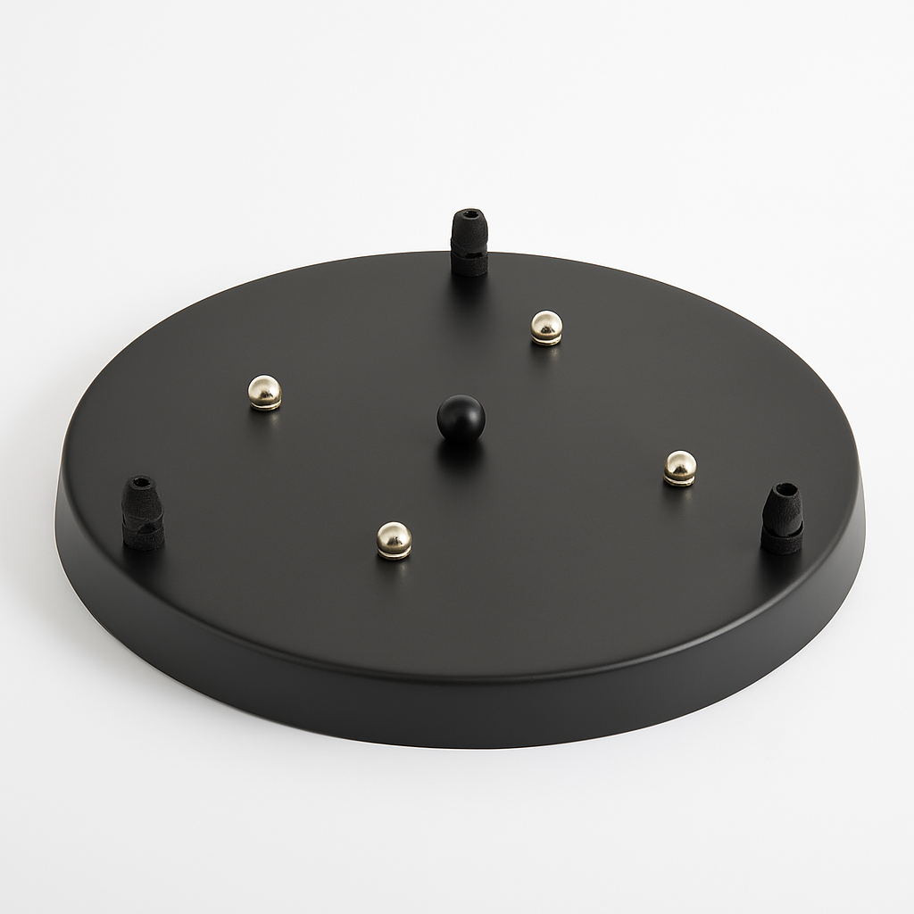 Support socle rond suspension jusqu'à 5 trous (noir ou blanc) - vue 6 sur 9