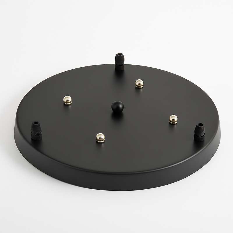 Support socle rond suspension jusqu'à 5 trous (noir ou blanc)
