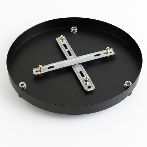 Support socle rond suspension jusqu'à 5 trous (noir ou blanc)