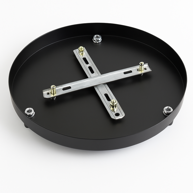 Support socle rond suspension jusqu'à 5 trous (noir ou blanc)