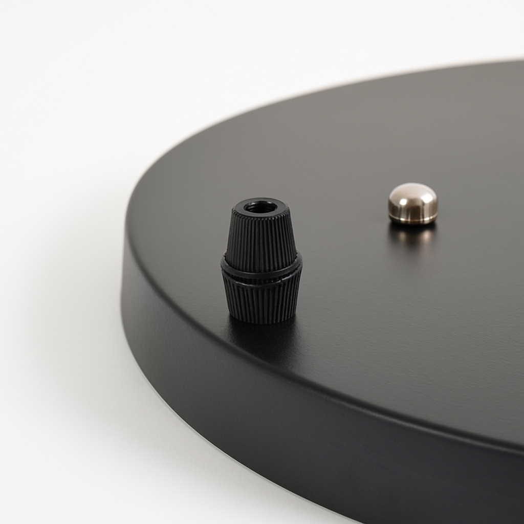 Support socle rond suspension jusqu'à 5 trous (noir ou blanc) - vue 9 sur 9