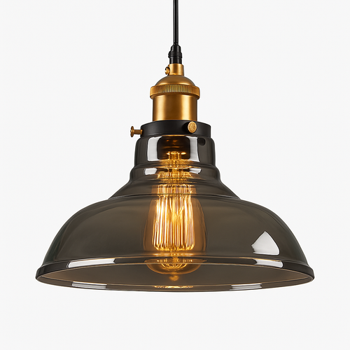 Suspension avec abat-jour en verre Loft