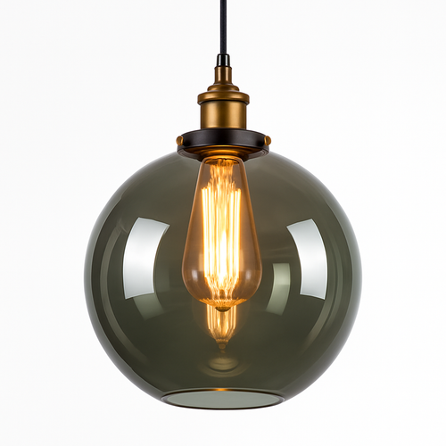 Suspension avec abat-jour en verre Loft