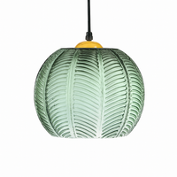 suspension Boule de verre vert