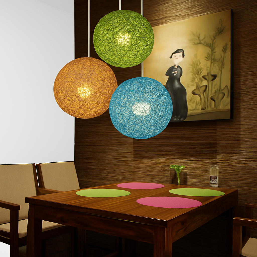 Suspension boule papier Wicker - vue 4 sur 15