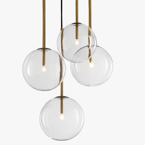 Suspension boule verre design nordique moderne décoratif loft LED