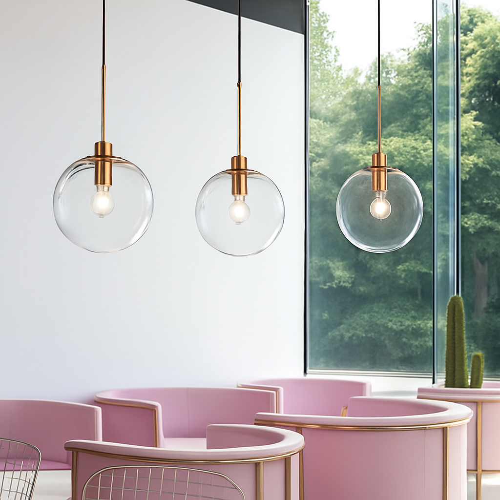 Suspension boules en verre et tige - vue 4 sur 22