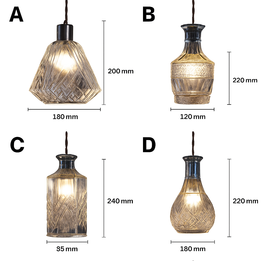 Suspension bouteilles en verre de plusieurs formes Bottle - vue 9 sur 8