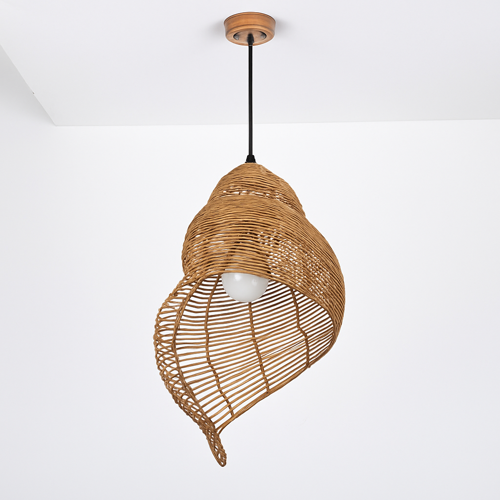 Suspension coquillage spirale en bois Pastoral - vue 4 sur 8