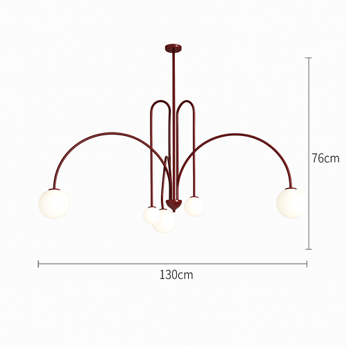suspension créative en verre pour décoration intérieure moderne