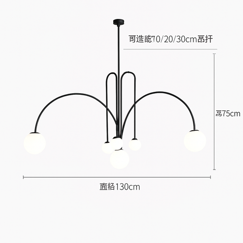 suspension créative en verre pour décoration intérieure moderne