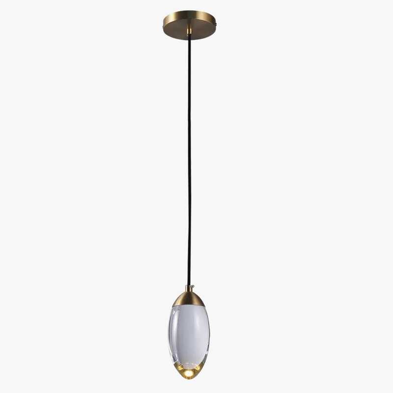 Suspension cuivre lumière luxe cristal petites
