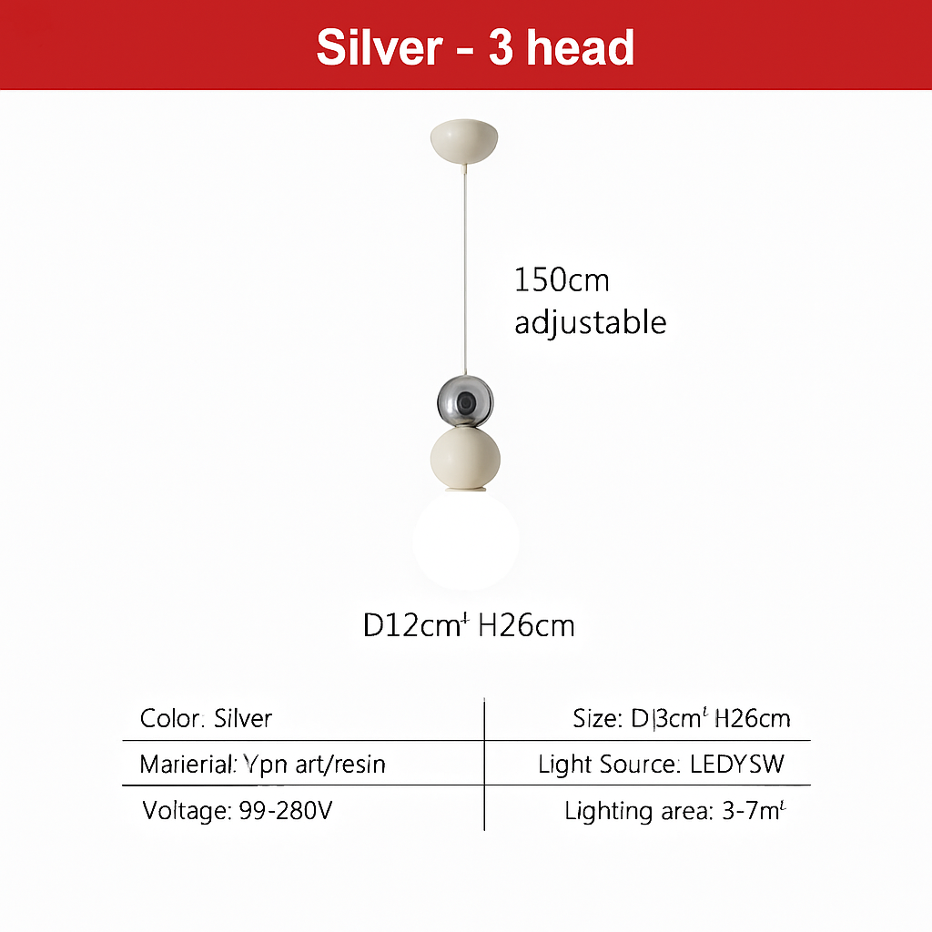 suspension danoise led boule lumineuse pour décoration intérieure - vue 13 sur 29