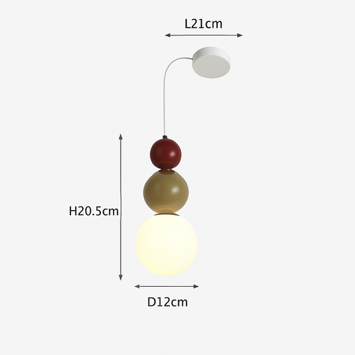 suspension danoise led boule lumineuse pour décoration intérieure