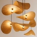 Design-Pendelleuchte aus handgeflochtenem Bambus