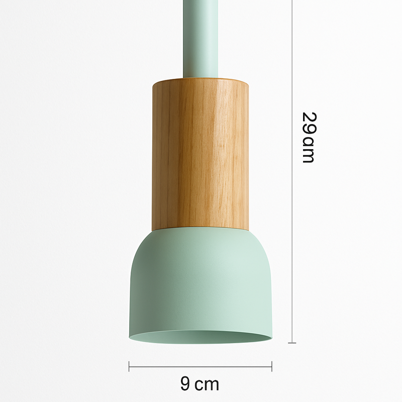Suspension design en bois et métal de différentes formes Window