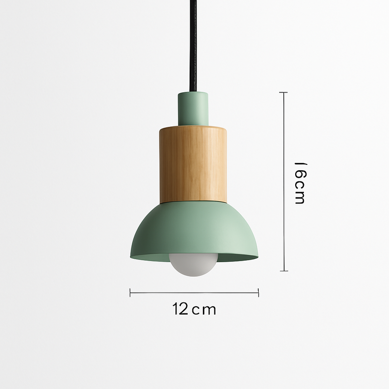 Suspension design en bois et métal de différentes formes Window