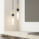 Suspension design en marbre naturel et cuivre cordon réglable
