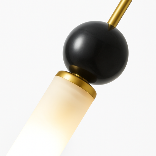 Suspension design en marbre naturel et cuivre cordon réglable
