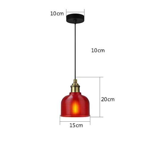 Suspension design en verre grainé style industriel Bowl