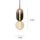 Suspension design en verre style pierres semi-précieuses Nemy